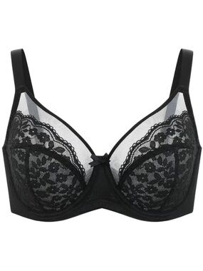 NWT Lacsper Daisy Bra Floral Lace Unlined Full Coverage Underwire size 36C